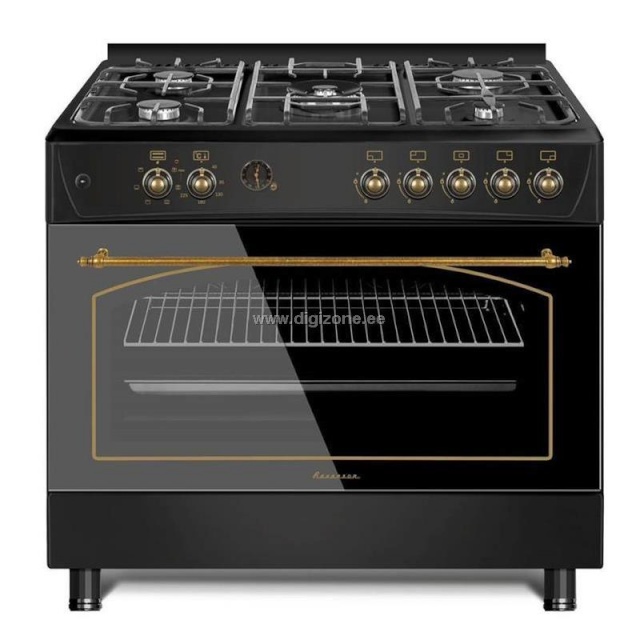 Ravanson gaasipliit elektriahjuga KWGE90R, 90cm lai retro