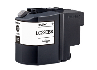 Brother tindikassett LC-22EBK, must