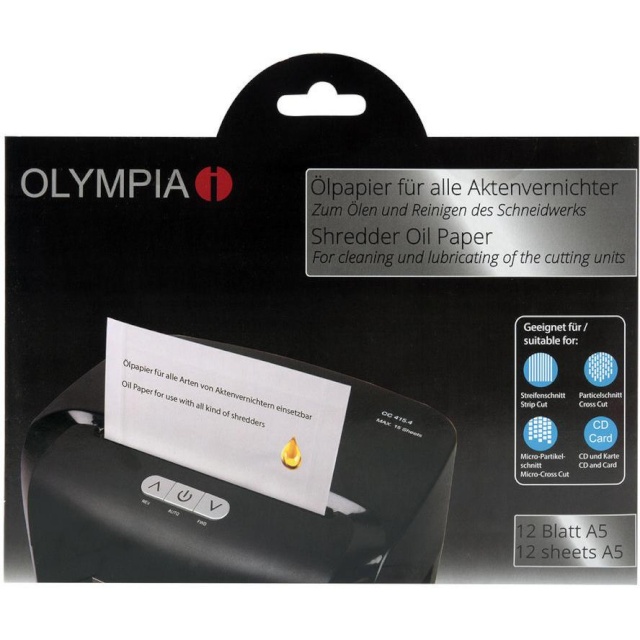 Olympia paberipurustaja õlipaberid 12tk