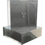 MediaRange CD karbid SlimCase 10 tk, läbipaistev/must