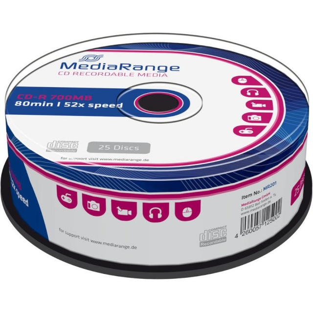 MediaRange toorikud CD-R 700MB 25tk