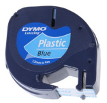 Dymo etiketiprinteri etiketid Letratag Plastic 12mm x 4m, sinine