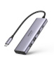 UGREEN USB jagaja Adapter 5-in-1 CM511, Hub USB-C to 2x USB,HDMI, USB-C, TF/SD (hall)