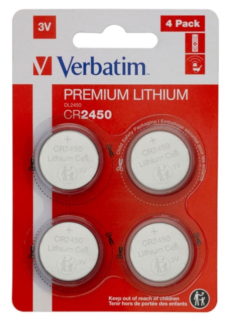 Verbatim patarei CR 2450 Lithium 4 tk 9535