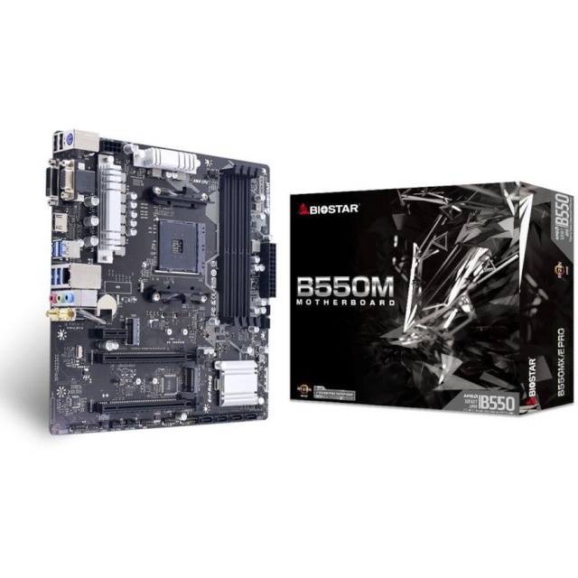 Biostar emaplaat AMD B550 AM4 mATX DDR4, B550MX/E PRO