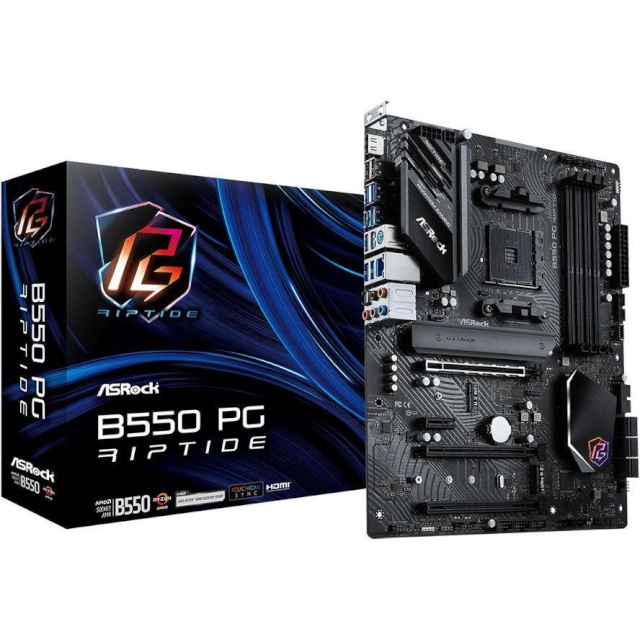 ASRock emaplaat B550 PG Riptide AMD AM4 DDR4 ATX, 90-MXBGH0-A0UAYZ