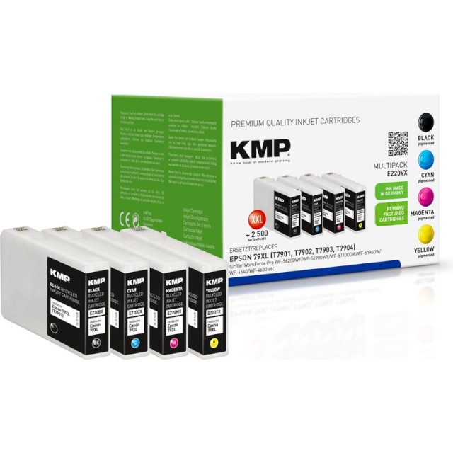 KMP tindikassett E220VX Epson 79XL Multipack Remanufactured, tsüaan, magenta, kollane, must