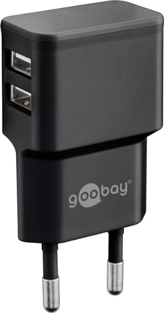 Goobay adapter Goobay 44951 Dual USB charger 2.4 A (12W), must
