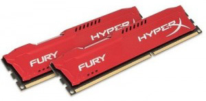 HyperX mälu FURY Red 16GB DDR3 (2x8GB) 1600MHz CL10