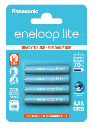 Panasonic aku Eneloop Lite Micro AAA 4 tk 550mAh