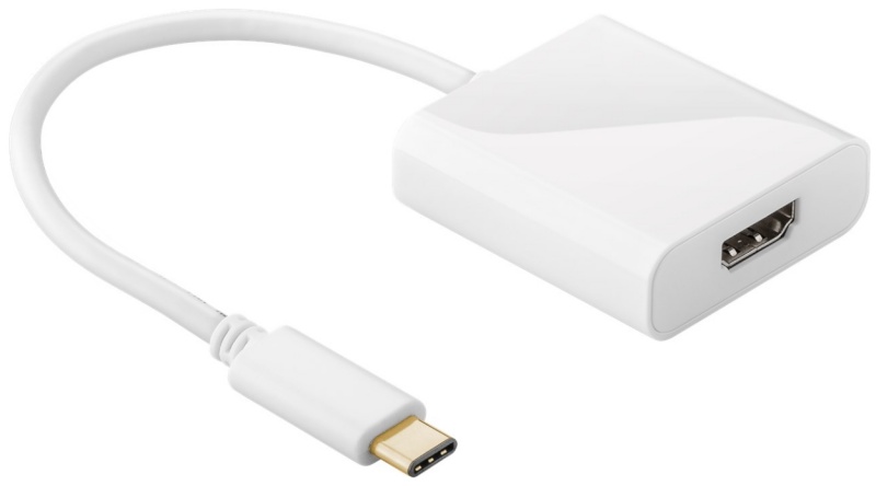 Goobay adapter USB-C HDMI 66259, valge