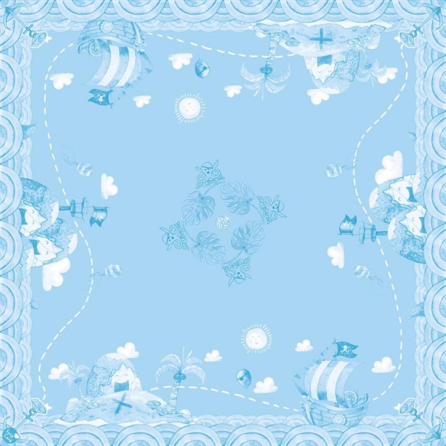 Susy Card laudlina, 80x80 cm / Piraat