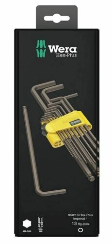 Wera kuuskantvõtmete komplekt 950/13 Hex-Plus Imperial 1 angle wrench set BlackLaser