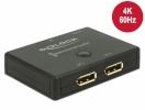DELOCK switch 2 sisse 1 välja või 1 sisse 2 välja, Bidirectional, 3840x2160 60Hz