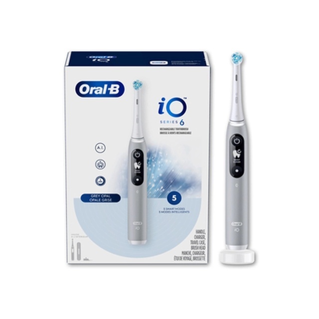 Braun hambahari Oral-B iO Series 6 + Travel Case hall opal