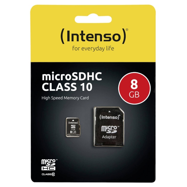 Intenso mälukaart microSDHC 8GB SDHC Class10