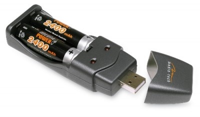 Media-Tech akulaadija Double USB + 2x 2400mAh AA