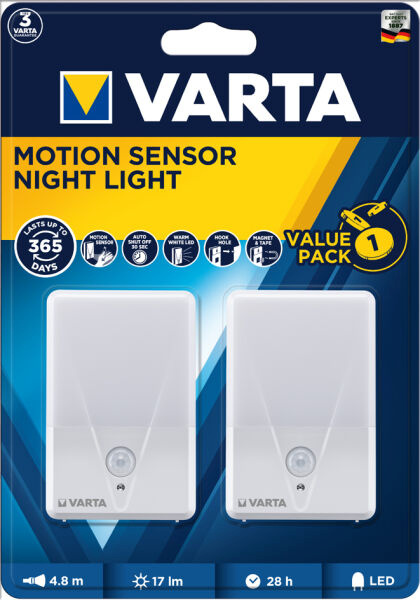Varta liikumisanduriga öölambid Motion Sensor Night Light, 2tk (ilma patareideta)