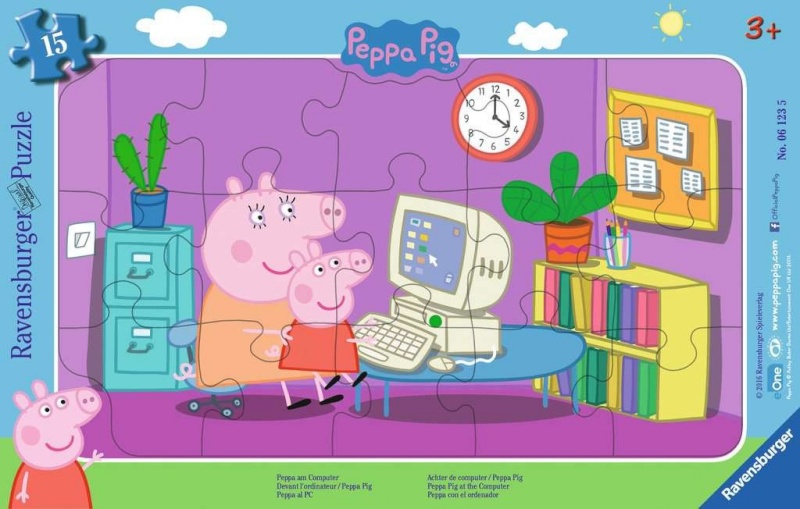 Ravensburger pusle RAV-06123 15-osaline Frame Peppa Pig