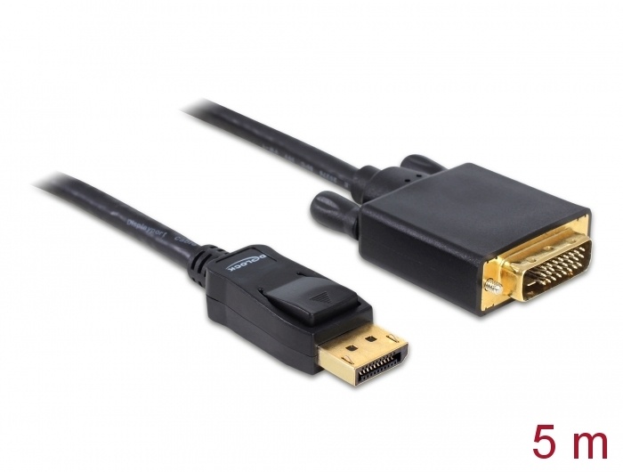Delock kaabel DisplayPort 1.1 (M) > DVI 24+1 (M) Passive 5 m, must