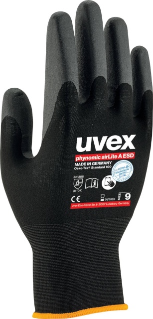 Uvex töökindad phynomic airLite A ESD assembly Gloves, suurus 7
