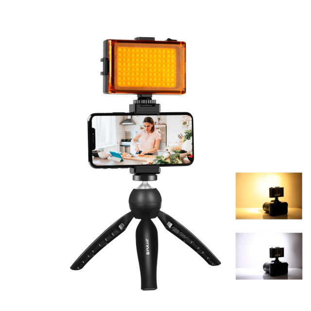 Puluz statiivi komplekt Live broadcast Kit + LED lamp + phone clamp