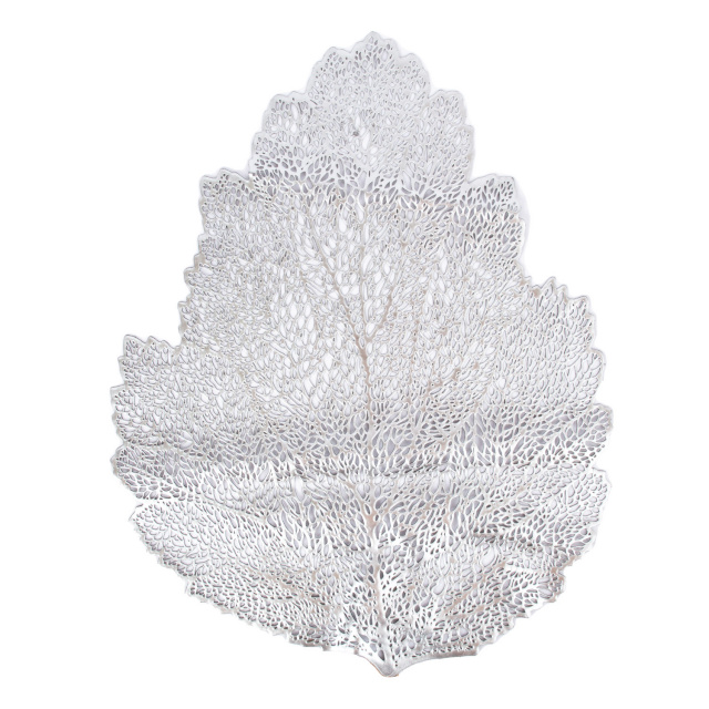 Lauamatt BIG LEAF, 36x45cm, hõbe