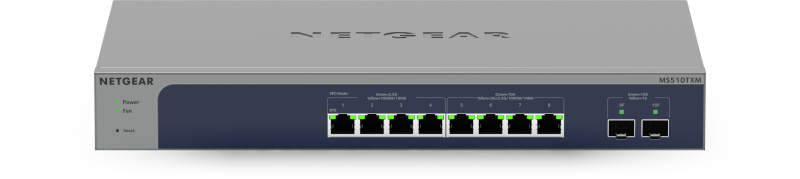 Netgear switch 8-Port Multi-Gigabit/10g Ethernet Ultra60 PoE++ Smart Managed Pro with 2 SFP+ Ports (MS510TXUP)
