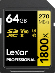 Lexar mälukaart SDXC 64GB Professional 1800x UHS-II U3 V60 R270/W180
