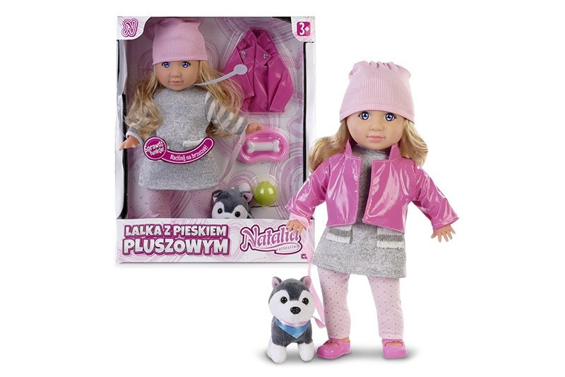 Artyk Doll Natalia with dog pluszowym 35 cm