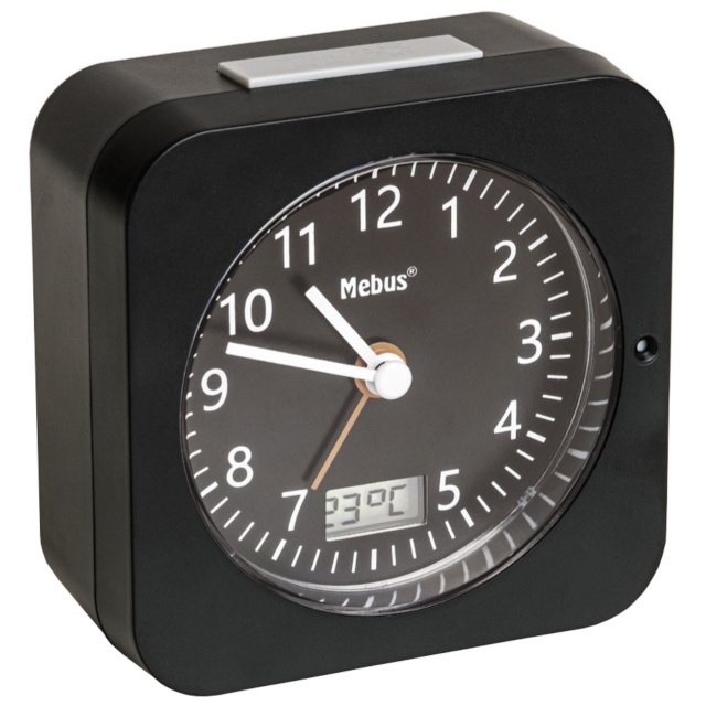 Mebus äratuskell 25609 Radio Alarm Clock, must