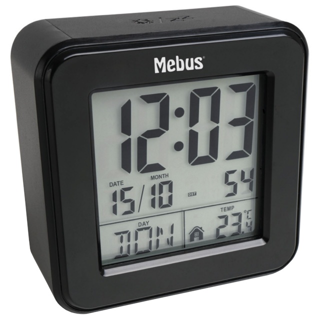 Mebus äratuskell 25595 Radio Alarm Clock, must