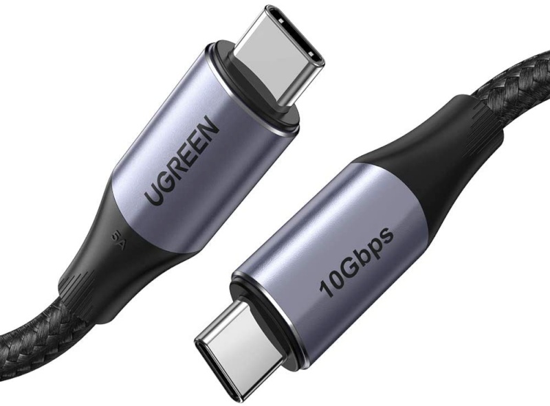 UGREEN laadimiskaabel US355 USB-C -> USB-C 3.1 Gen.2, PD, 5A, 100W, 4K, 10Gbps, 1m (must)