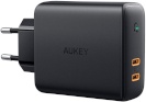 Aukey toiteadapter Power Adapter USB-C+USB-C 60W, must