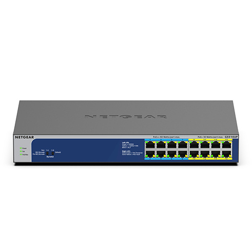 Netgear switch GS516UP Unmanaged Gigabit Ethernet (10/100/1000) Power over Ethernet (PoE) hall
