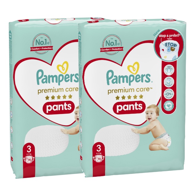 Pampers mähkmed Premium Care Pants, suurus 3, 70 tk x2