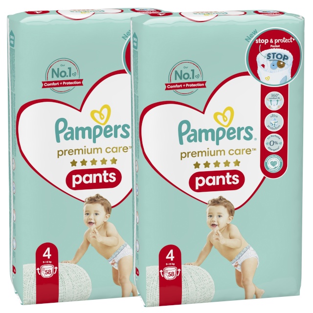 Pampers mähkmed Premium Care Pants, suurus 4, 58 tk x2