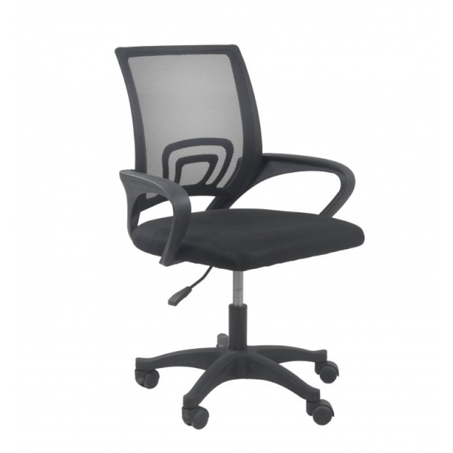 TOP E SHOP töötool MORIS must office/computer chair Padded seat Mesh backrest