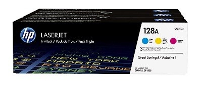 HP tooner No. 128A CF371AM Tri-Pack CMY (CE321,CE322, CE323)