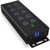Icy Box adapter 7-Port Industrial Hub USB-A Interface
