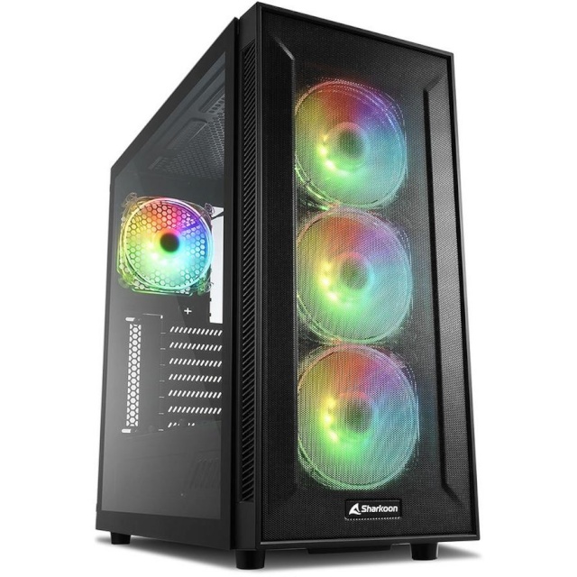 Sharkoon korpus TG6M RGB ATX, must