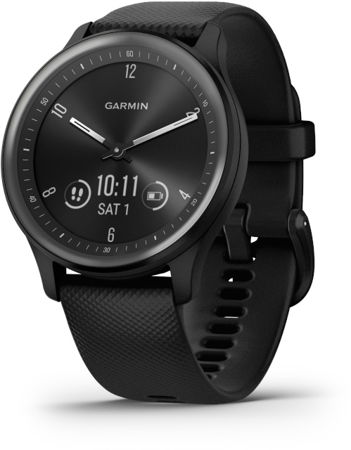 Garmin nutikell Vivomove Sport Hybrid, must