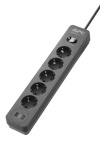 Power strip Essential SurgeArrest 5 outlets Schuko 2 ports USB czarna 230V