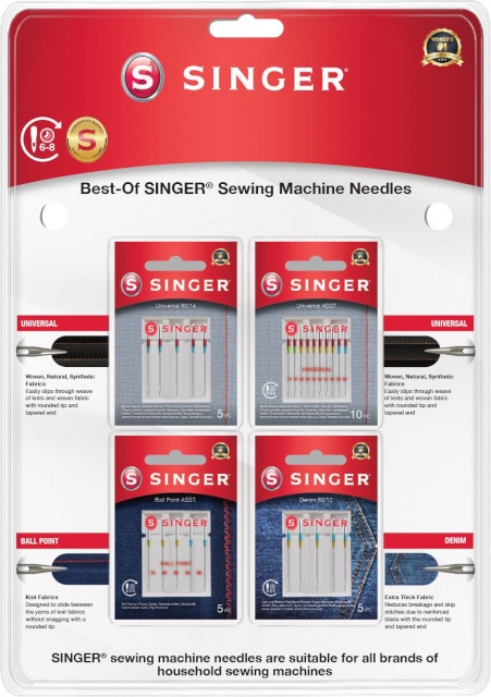 Singer A4 nõelte valik, 25 tk.