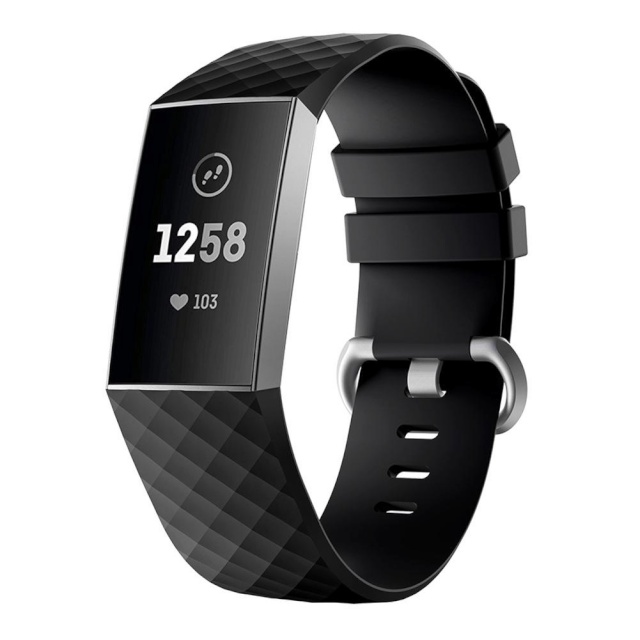 Randmerihm Silicone Replacement Band (Fitbit Charge 2), must - suurus L (170-206mm)