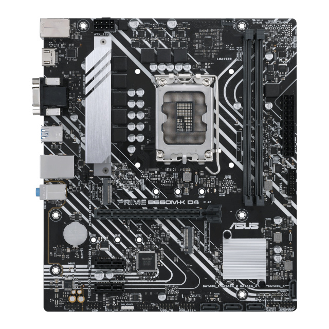 ASUS emaplaat PRIME B660M-K D4 Intel LGA1700 DDR4 mATX, 90MB1950-M0EAY0