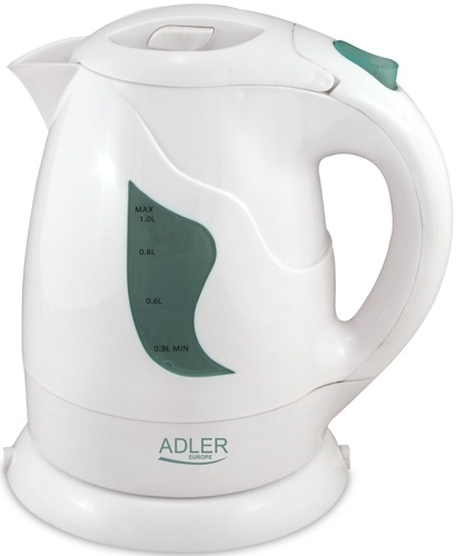 Adler veekeetja AD 08 w Plastic Kettle, 1L, valge