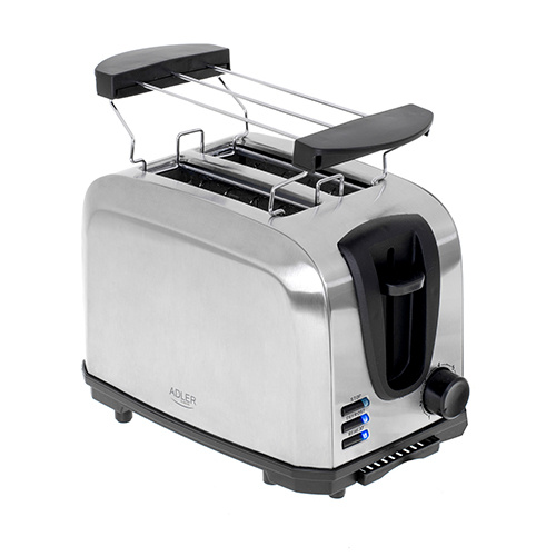 Adler röster AD 3222 Toaster with Bun Grid, roostevaba teras