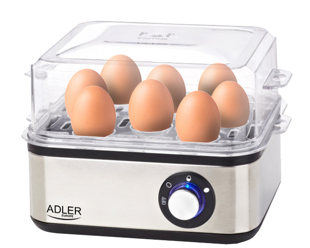 Adler munakeetja AD 4486 Egg Boiler for 8 Eggs, roostevaba teras