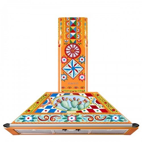 SMEG õhupuhastaja Victoria, seina, 90 cm, 788 m3/h, 61 dB, Dolce&Gabbana Sicily is my love Carretto Collection
